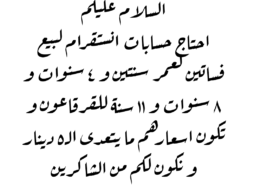 السلام عليكم احتاج حسابات انستقرام لبيع فساتين لعمر سنتين و …